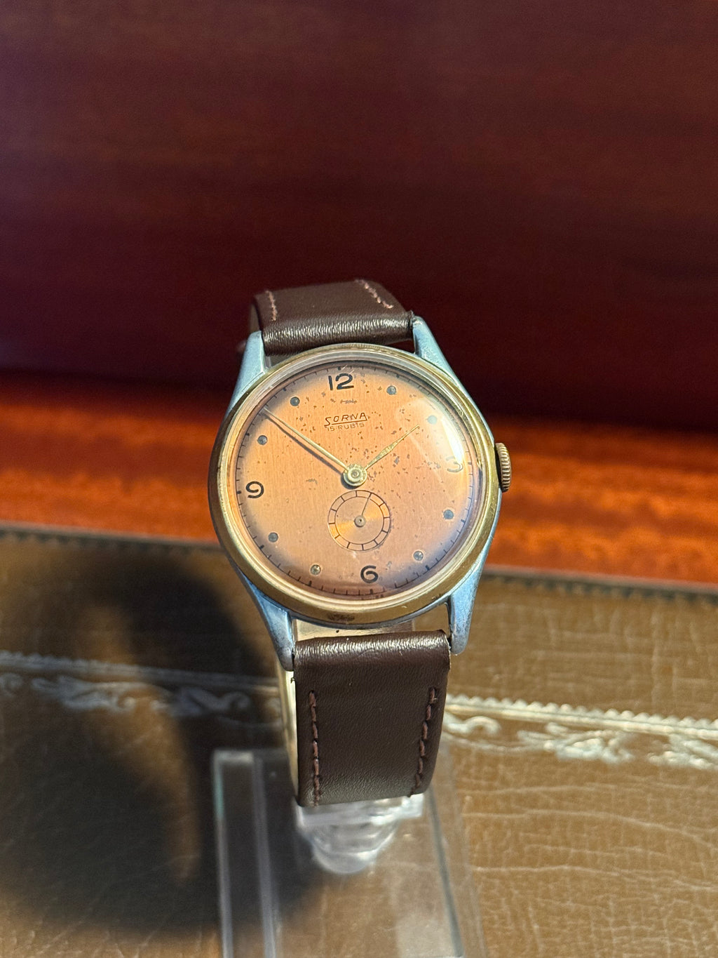 Vintage sorna two tone dress watch