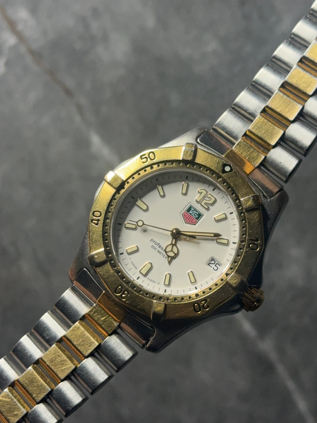 mens tag heuer wk1120 bi-metal watch