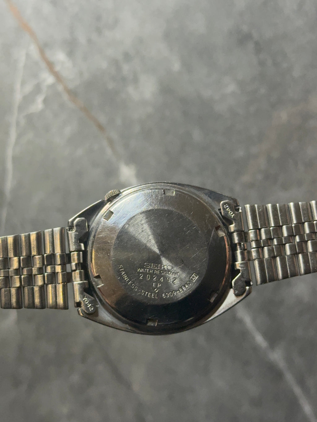 mens vintage automatic silver seiko 5 watch