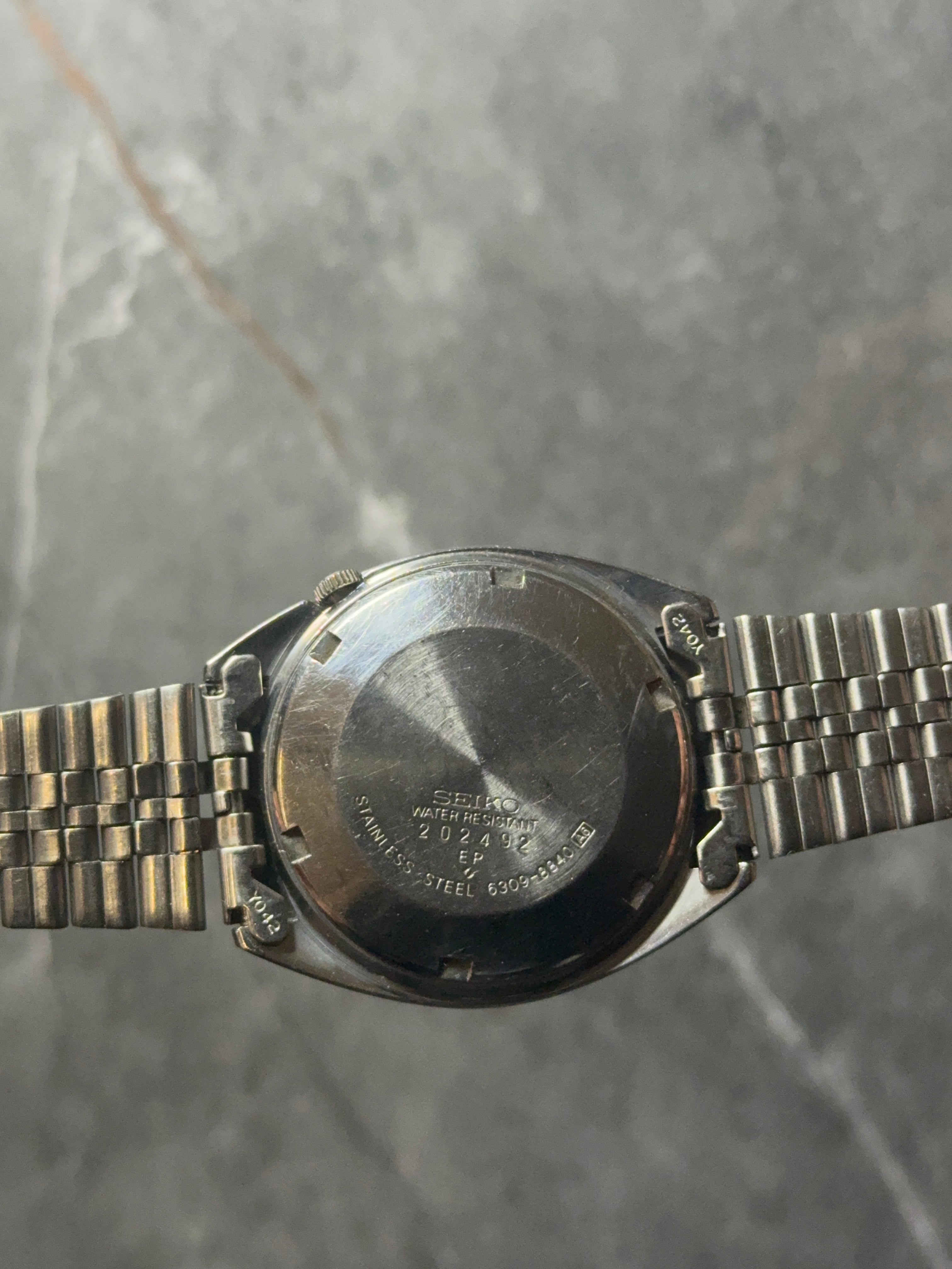 mens vintage automatic silver seiko 5 watch