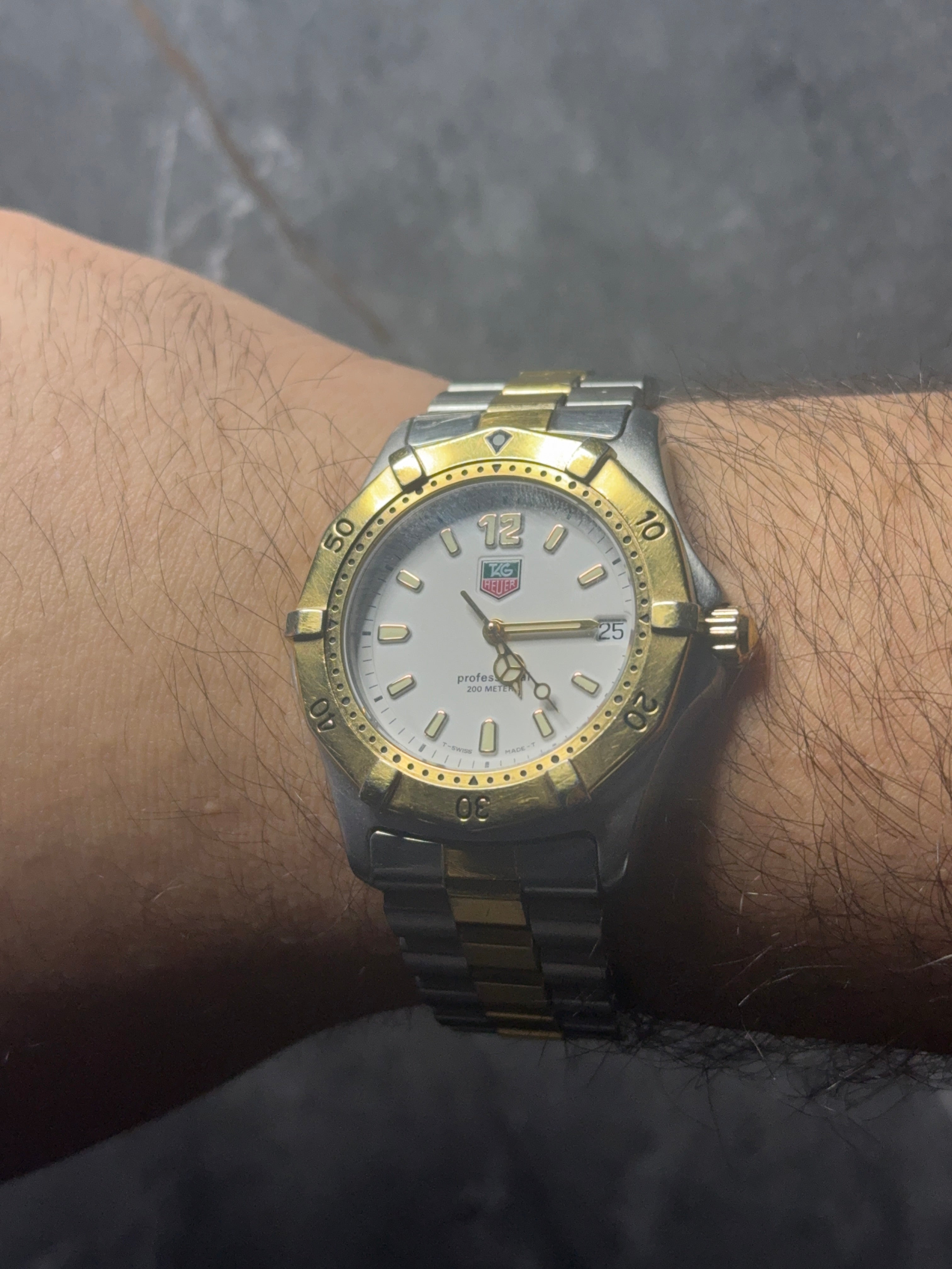 mens tag heuer wk1120 bi-metal watch