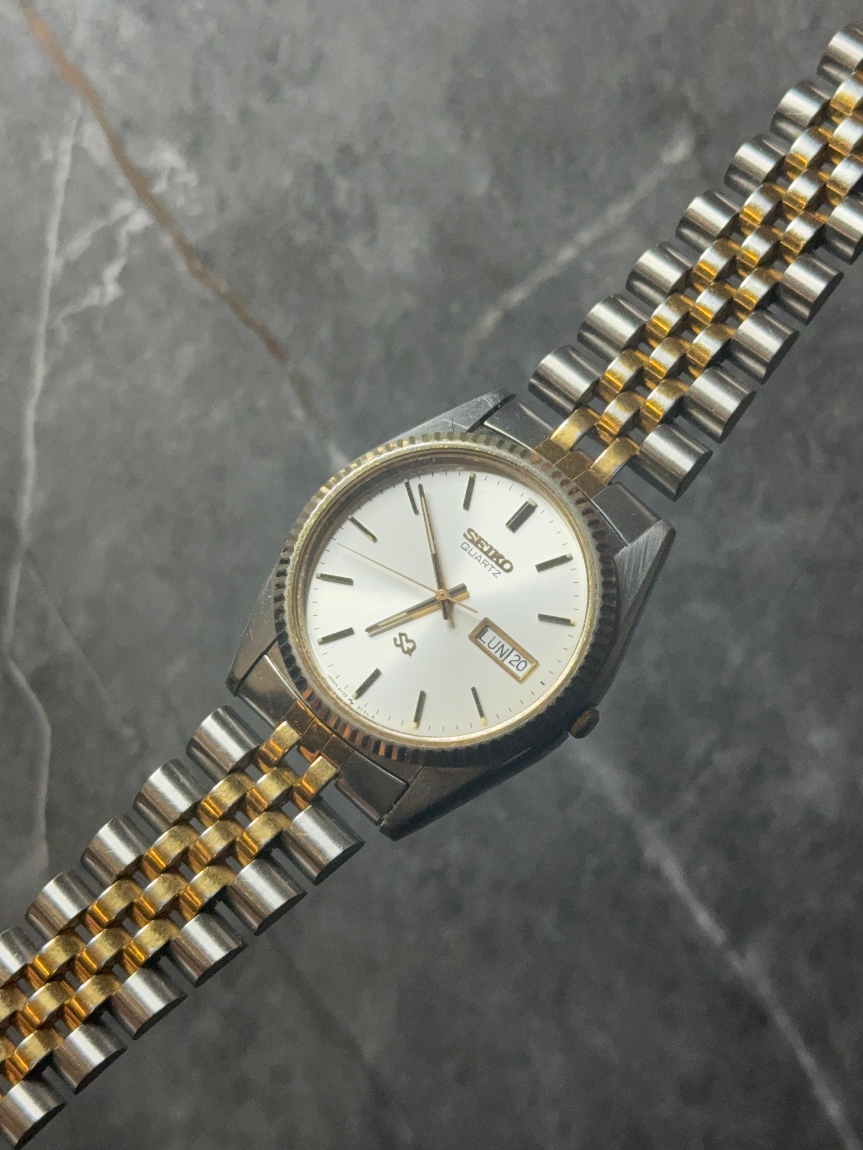 rare vintage seiko sq datejust style watch