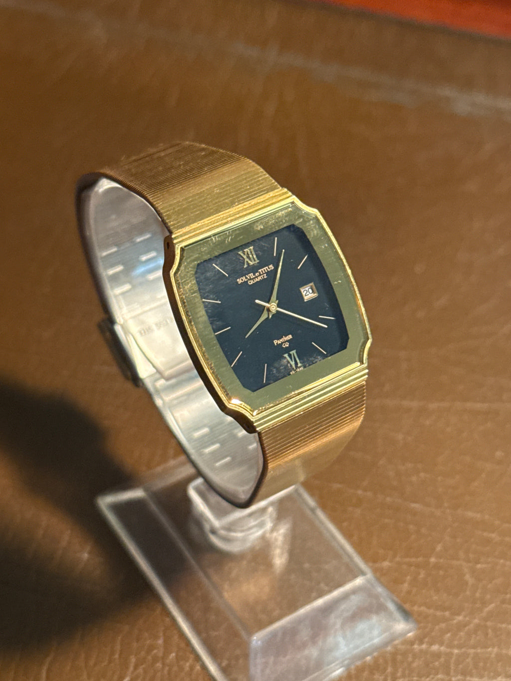 Men’s sovil et Titus pather gold plated quartz tank