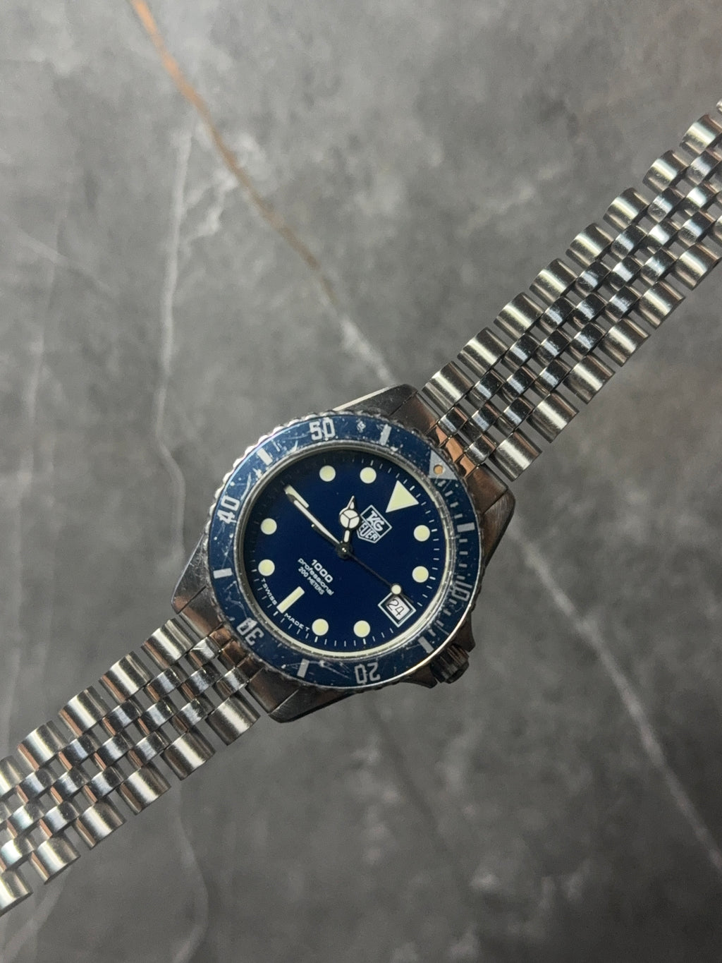 vintage tag heuer 1000 series rare gents diver watch